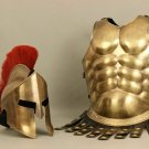 Spartan King Leonidas Medieval Helmet Jacket | 300 Movie Greek Roman Breastplate