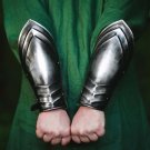Medieval Knight Armor Arm Guard ~ Crusader Bracers Black Larp protection