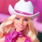 Barbie The Movie Doll Margot Robbie Collectible Doll Wearing Pink Western Outfit