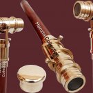 Walking Stick With Brass Telescope Foldable Hidden Spy Gift Wooden Cane Nautical Walking Stick With Brass Telescope Foldable Hidden Spy Gift Wooden Cane Nautical