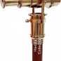Walking Stick With Brass Telescope Foldable Hidden Spy Gift Wooden Cane Nautical