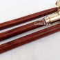 Walking Stick With Brass Telescope Foldable Hidden Spy Gift Wooden Cane Nautical