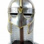 Medieval Viking Helmet with Chainmail Crusader Helmet Warrior Armor 18g helmet