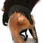 Medieval Warrior Spartan 300 steel Trojan Helmet w/ Ponytail & Leather Liner