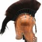 Medieval Warrior Spartan 300 steel Trojan Helmet w/ Ponytail & Leather Liner