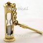 LOT OF 100 Brass Hourglass Key-ring Nautical Sand Timer Key-chain Christmas Gift