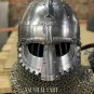 Halloween Medieval Steel Viking Vendel Helmet With Chainmail, SCA/ LARP Helmet
