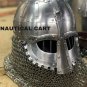 Halloween Medieval Steel Viking Vendel Helmet With Chainmail, SCA/ LARP Helmet