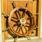 Nautical Maritime Teak Wood Ships Steering Wheel 30" Brass Hub Boat Wall