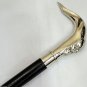 Brass Head Handle Harvey Canes Silver Chinese Man Vintage Cane Walking Stick New