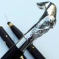 New Brass Head Handle Harvey Canes Silver Chinese Man Vintage Cane Walking Stick