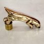 Vintage Jaquar Brass Head Handle walking stick Victorian Black Walking Cane