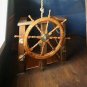 36"Captain Boat Gaston Turcotte Wheel Carved Steering Brass wooden Ship Wheel