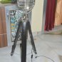 Nautical Searchlight Theater Spotlight Floor Lamp Revolving Tripod Full Chrome