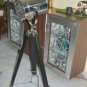 Nautical Searchlight Theater Spotlight Floor Lamp Revolving Tripod Full Chrome
