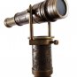 Vintage Brass Telescope Top Wood Walking Stick Cane Compass Antique Gift Parents