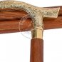 Vintage Wooden Walking Stick Nautical Cane Antique Solid Brass derby Head Handle
