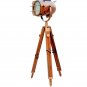 Nautical Studio Floor Lamp Tripod Searchlight Home Decor Spot Light Copper Lamp