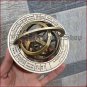 Brass Armillary Sphere Astrolabe On Wooden Base Maritime Nautical & Collectible