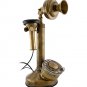 Brass Candlestick Vintage Phone Rotary Dial Antique Station Telephone Home Décor