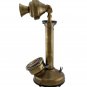 Brass Candlestick Vintage Phone Rotary Dial Antique Station Telephone Home Décor