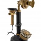 Vintage Candlestick Phone Brass Telephone Wired Landline Rotary Dial Home Decor. Vintage Candlestick Phone Brass Telephone Wired Landline Rotary Dial Home Decor.