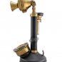 Vintage Candlestick Phone Brass Telephone Wired Landline Rotary Dial Home Decor.