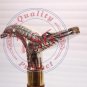 Brass Designer Victorian Handle Wooden Vintage Walking Cane Antique Style Stick