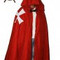 Medieval Crusader Templar Tunic Knights Red Surcoat Cloak cosplay costume clothe