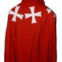 Medieval Crusader Templar Tunic Knights Red Surcoat Cloak cosplay costume clothe