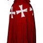 Medieval Crusader Templar Tunic Knights Red Surcoat Cloak cosplay costume clothe