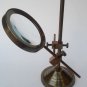 Marine Vintage Brass Table Magnifier Magnifying Reading Glass W Stand Nauticals