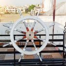 36"Big Ship Steering Wheel Wooden Teak Brass Nautical Pirate Ship Style wheel 36"Big Ship Steering Wheel Wooden Teak Brass Nautical Pirate Ship Style wheel