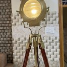 Brass Antique Searchlight Large Sealight Floor Tripod Light Spotlight Maritime Brass Antique Searchlight Large Sealight Floor Tripod Light Spotlight Maritime