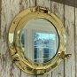New 12"Brass Porthole Mirror Nautical Maritime Wall Decorative Ship Cabin Window
