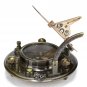 Copper SUNDIAL WITH COMPASS NAUTICAL VINTAGE SUN CLOCK WATCH Christmas Gift item