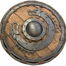 Medieval Warrior Wooden Viking Shield Round Shield Dragon Face Viking Shield