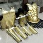 300 Spartan Brass Helmet W/Black Plume Medieval Muscle Jacket Arm & Leg Guard