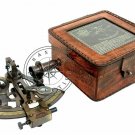 RARE NEW Brass Sextant Nautical Antique Marine Vintage Sextant with Leather Box RARE NEW Brass Sextant Nautical Antique Marine Vintage Sextant with Leather Box