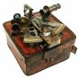RARE NEW Brass Sextant Nautical Antique Marine Vintage Sextant with Leather Box