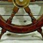24"Brass Wooden Vintage Ship Steering Wheel Pirate D&Atilde;&copy;cor Wood Fishing Wall Boat