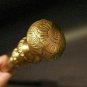 Victorian Walking Stick Antique Brass Knob Handle Wooden Cane Nautical Deco Gift