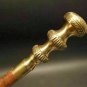 Victorian Walking Stick Antique Brass Knob Handle Wooden Cane Nautical Deco Gift