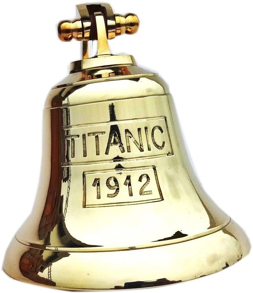 Victorian Nautical Brass Ship Bell Titanic Bell 1912 London Hanging Wall Decor