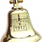 Victorian Nautical Brass Ship Bell Titanic Bell 1912 London Hanging Wall Decor