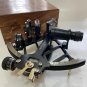 Nautical 9" Solid Aluminium Tamaya Sextant with Wooden Box Working Navigational