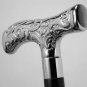 Antique Brass Nautical Silver Head Handle Victorian Wooden Walking Stick cane