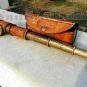 Brass Telescope Marine Nautical Leather Pirate Antique Spyglass Vintage Scope