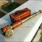 Brass Telescope Marine Nautical Leather Pirate Antique Spyglass Vintage Scope