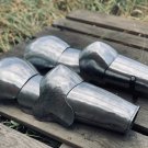 Halloween Medieval Armor Suit Knight Steel Larp Full Arm Guard with Pauldrons
